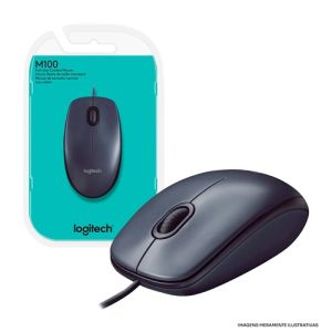 Mouse USB Logitech Preto M100