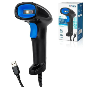 LEITOR CODIGO DE BARRAS IMAGER 2D USB PRETO LCB-Q210 EXBOM