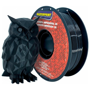 FILAMENTO 3D- PETG PRETO 1KG (1.75MM) MASTERPRINT