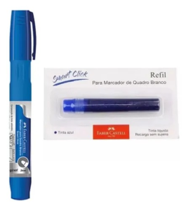 CANETA QUADRO BRANCO RECARREGAVEL 3.0MM AZUL FABERCASTEL UNITARIO