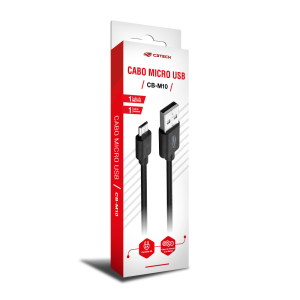 CABO USB-MICRO USB 1M 2A CB-M10 BLACK C3PLUS