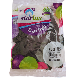 BALAO LISO 7.0 PRETO C/ 25UND STARLUX