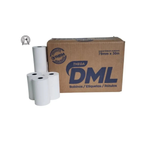 BOBINA TERMICA DML 79X80 BRANCA 48G LISA